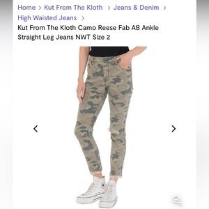 Kut from the Kloth Camo Jeans